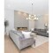 Z-Lite Gianna Chandelier, 9-Light, 46 In.W x 28.25 In.H, Modern Gold/White 7509-9-46MGLD - alternate 4